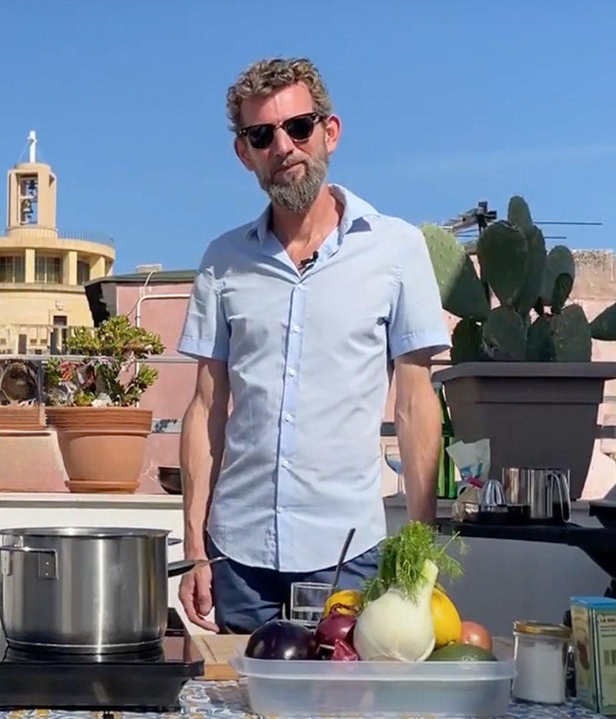 Justus Kleineidam on a roof terrace in Syracuse